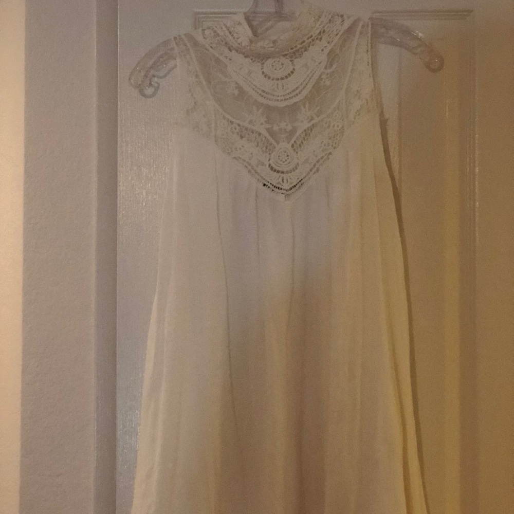 White highneck dress